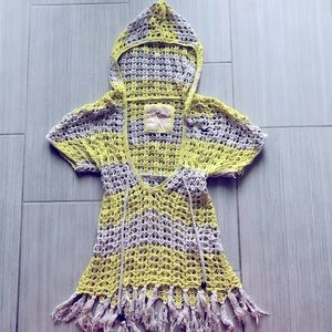 Hollister crochet hoodie XS